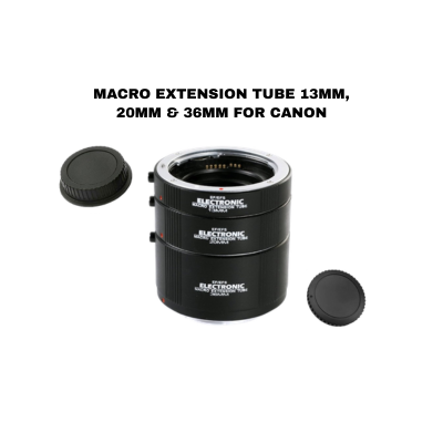 ::: USED ::: ELECTRONIC MACRO EXTENSION TUBE 13MM, 20MM & 36MM FOR CANON - CONSIGNMENT