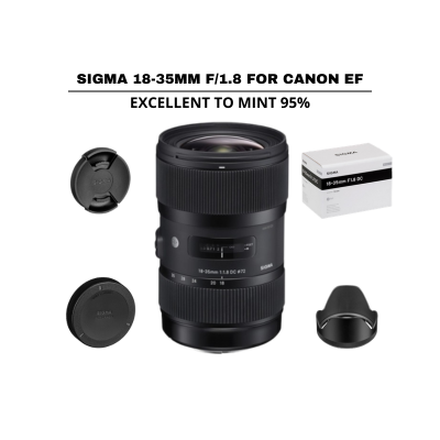 ::: USED ::: SIGMA 18-35MM F/1.8 FOR CANON EF (MINT - 959) - CONSIGNMENT