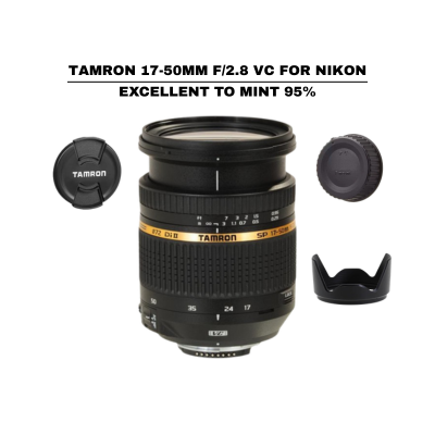::: USED ::: TAMRON 17-50MM F/2.8 VC FOR NIKON (EXMINT - 425) - CONSIGNMENT