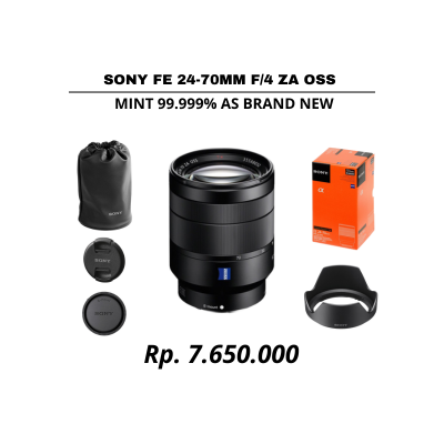 ::: USED ::: SONY FE 24-70mm F/4 ZA OSS (Mint - 877) - CONSIGNMENT