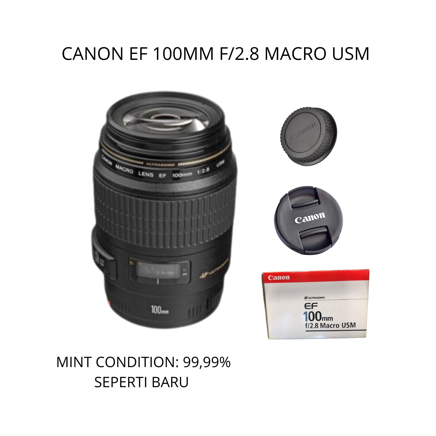 ::: USED ::: CANON EF 100MM F/2.8 MACRO USM (MINT-328) - CONSIGNMENT