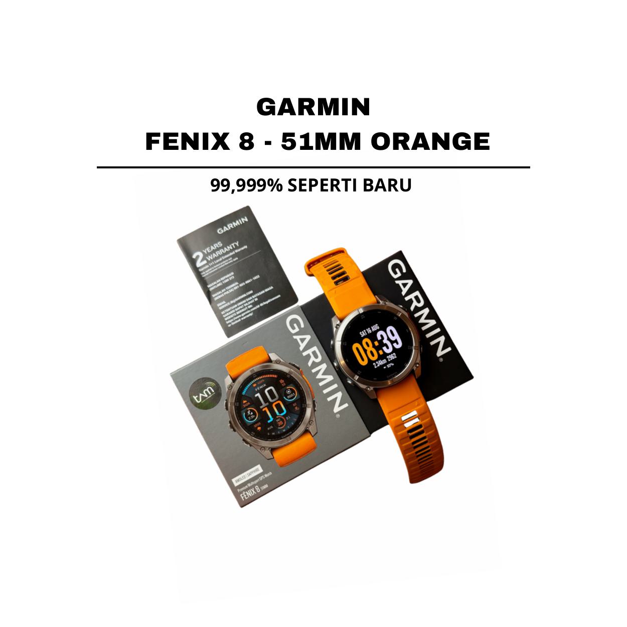 ::: USED ::: GARMIN FENIX 8 51MM ORANGE - CONSIGNMENT