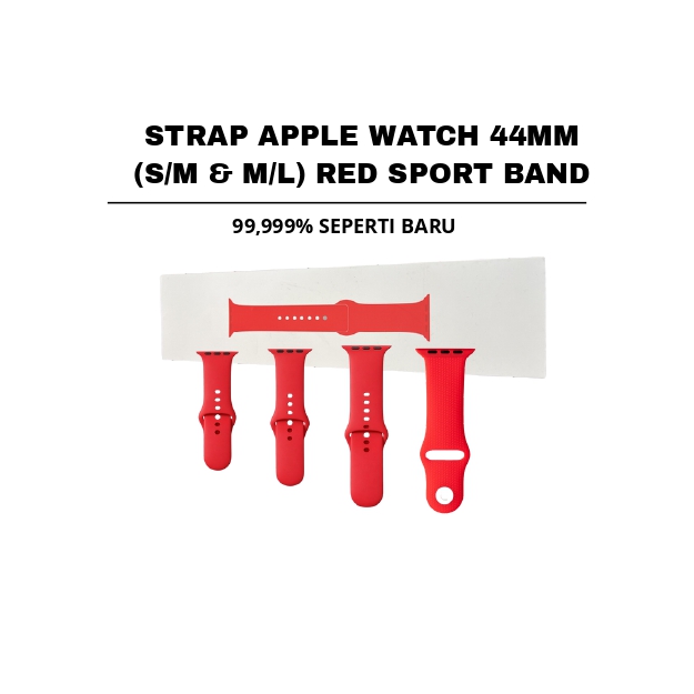::: USED ::: STRAP APPLE WATCH 44MM (S/M & M/L) RED SPORT BAND - CONSIGNMENT
