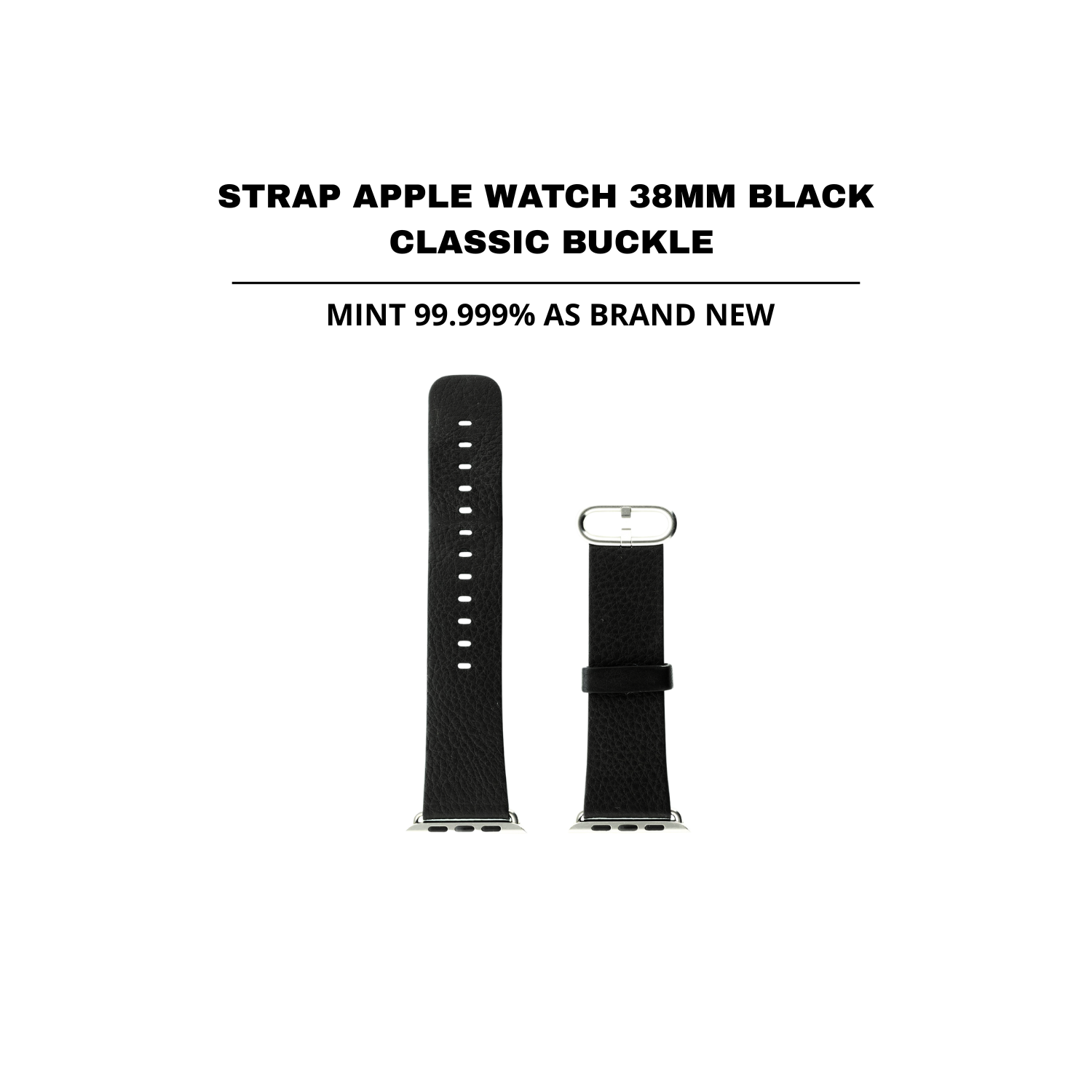 ::: USED ::: STRAP APPLE WATCH 38MM BLACK CLASSIC BUCKLE - CONSIGNMENT