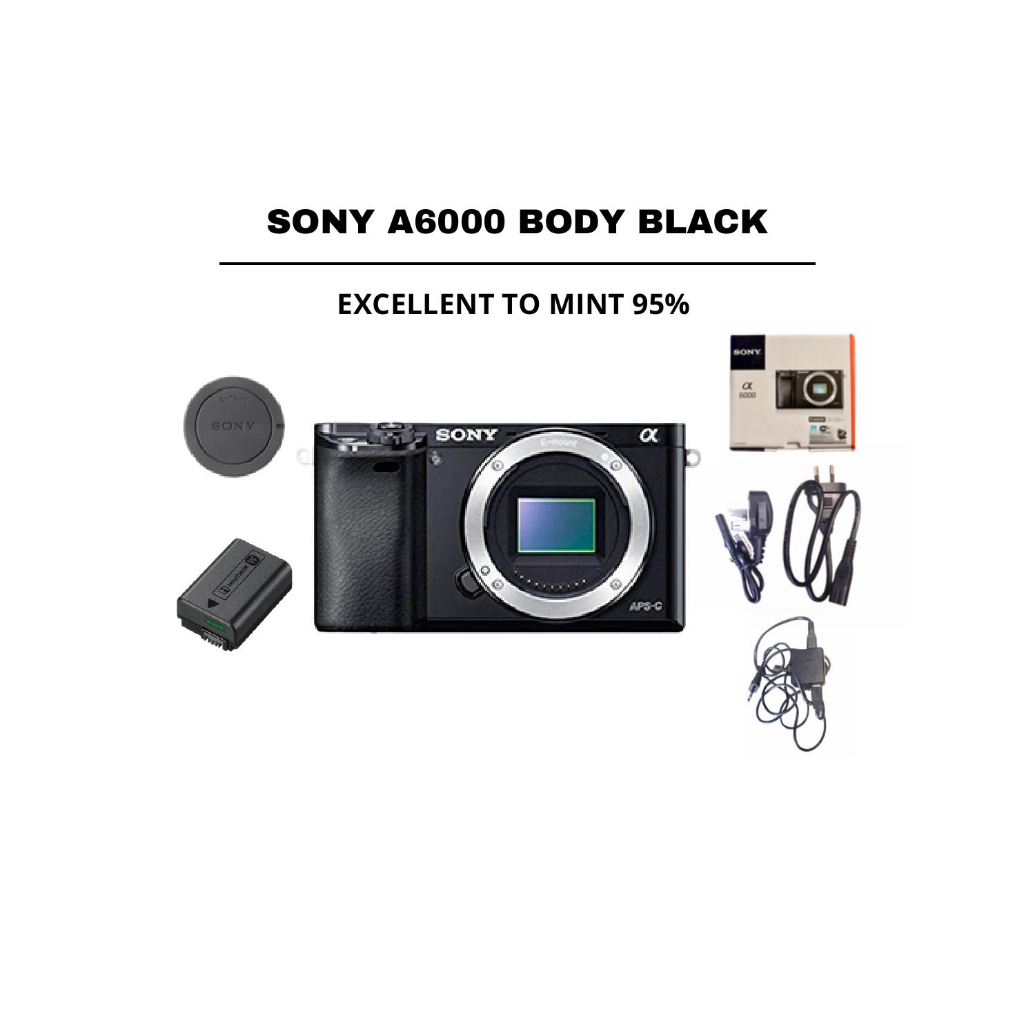 ::: USED ::: SONY A6000 BODY BLACK (EXMINT - 433) SC: 3111 - CONSIGNMENT