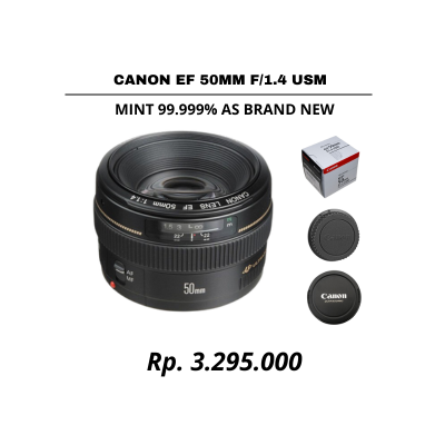 ::: USED ::: CANON EF 50MM F/1.4 USM (MINT - 134) - CONSIGNMENT