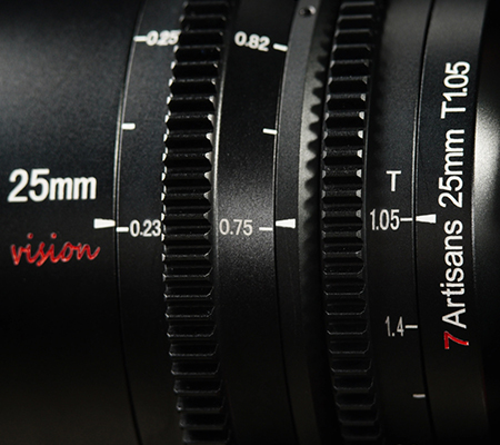 7Artisans 25mm T1.05 for Sony E APSC Vision Cine Lens