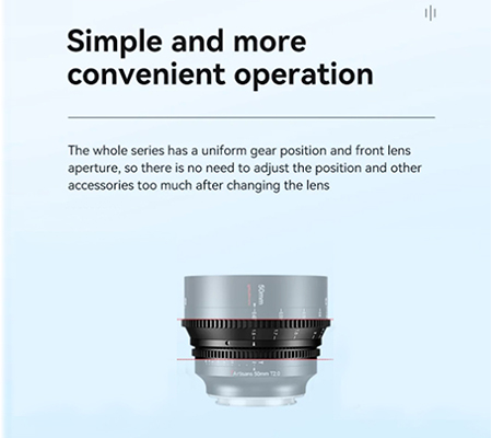 7Artisans 50mm T2.0 for Nikon Z Full frame Cine Lens
