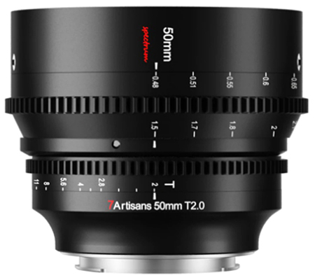 7Artisans 50mm T2.0 for Sony E Full frame Cine Lens