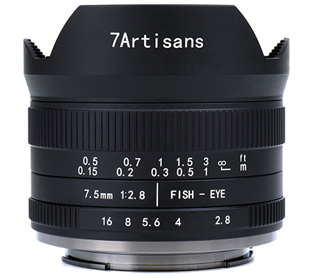 7Artisans 7.5mm f/2.8 Mark II Fisheye for Canon EOS R Mount APSC