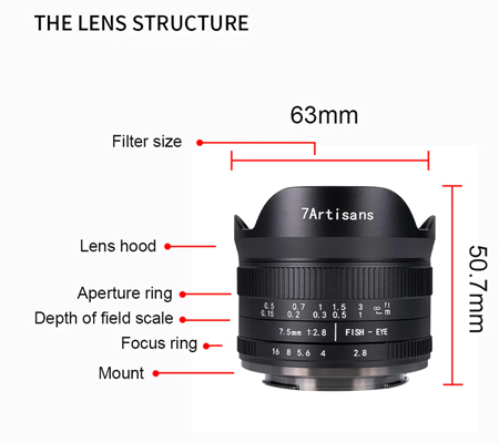 7Artisans 7.5mm f/2.8 Mark II Fisheye for Nikon Z Mount APSC