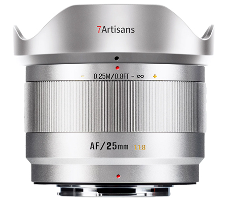 7Artisans AF 25mm f/1.8 for Fujifilm X Mount APSC Silver