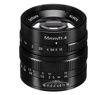 7artisans 55mm f/1.4 for Panasonic Olympus Micro Four Thirds Mount Black