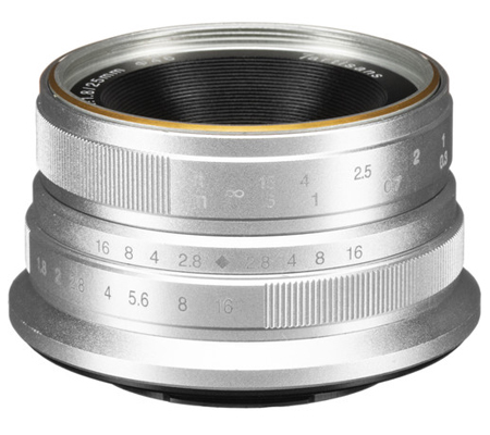 7Artisans 25mm f/1.8 for Fujifilm X Mount APSC Silver