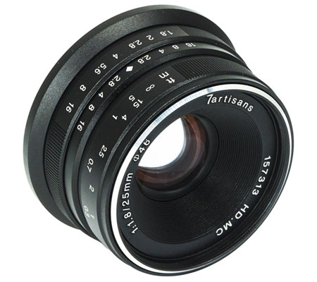7Artisans 25mm f/1.8 for Micro Four Third Mount Black