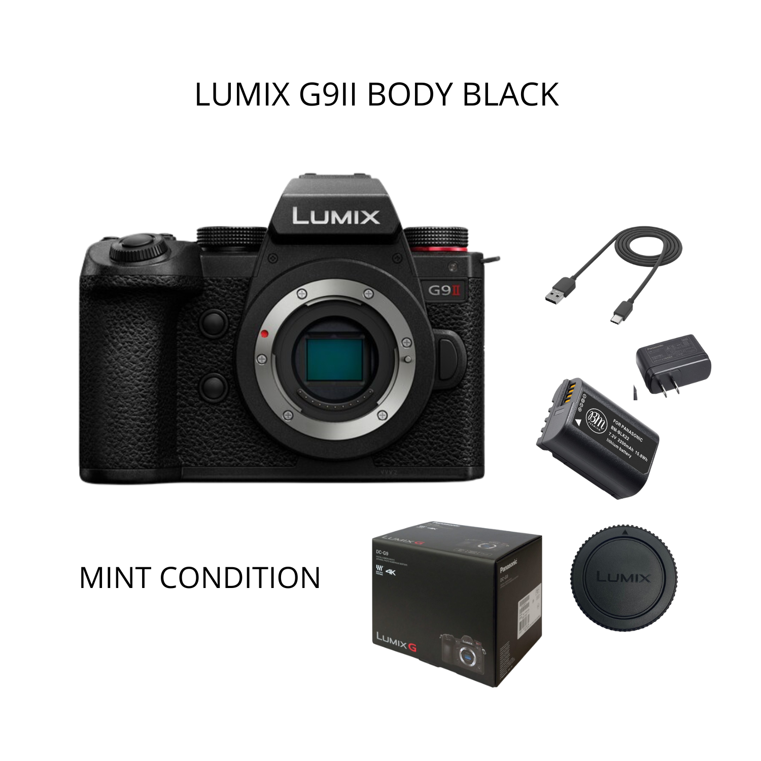 ::: USED ::: PANASONIC LUMIX G9 II BODY BLACK (MINT-155) SC: 6.693 - CONSIGNMENT