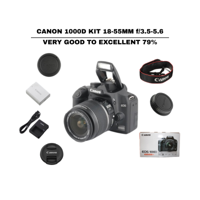 ::: USED ::: CANON EOS 1000D KIT 18-55MM (VG TO E - 229) - CONSIGNMENT