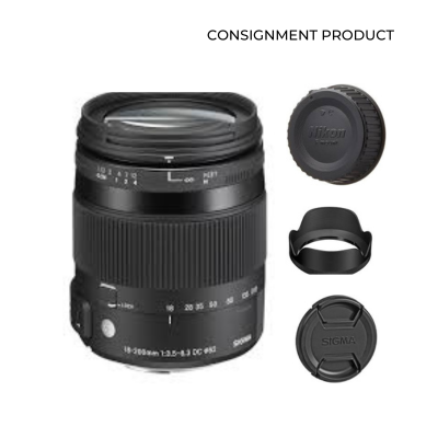 :::USED:::SIGMA 18-200MM F/3.5-6.3 DC HSM FOR NIKON (EXMINT, 272) - CONSIGNMENT