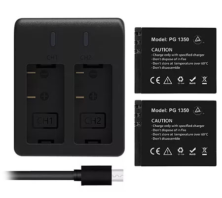Akaso Battery kit for Brave 7 (2 Battery + 1 Docking)