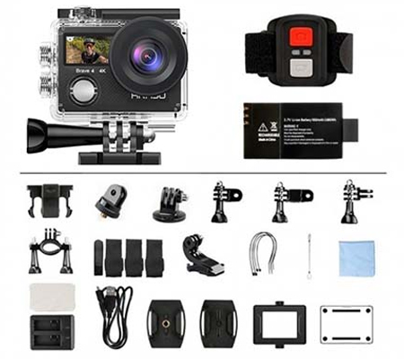 Akaso Brave 4 New Version Action Camera + External Mic Type-C + Suneast MicroSD 64GB