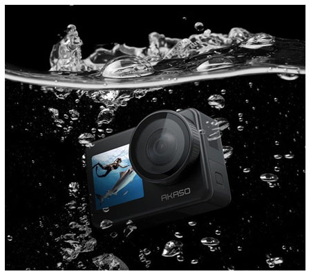 Akaso Brave 7 New Version Action Camera + External Mic Type-C + Suneast MicroSD 64GB