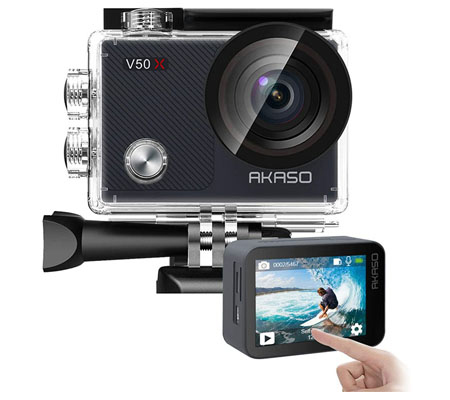 Akaso V50 X Action Camera New Version +  External Mic Type-C + Suneast MicroSD 64GB
