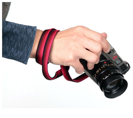 Artisan & Artist ACAM-312N Black and Red Silk Camera Strap
