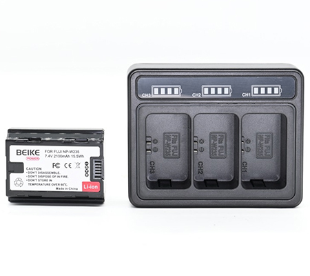 Beike Power NP-W235 Dual Battery + Charger for Fujifilm Camera