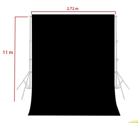 Fondo Per Fotografia Colorama – Cartoncino Nero 2,72 X 11m, Per Set E Ritratti