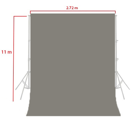 BEC ex. Kelly Background Paper Photo Studio 2.72m x 11m Grey