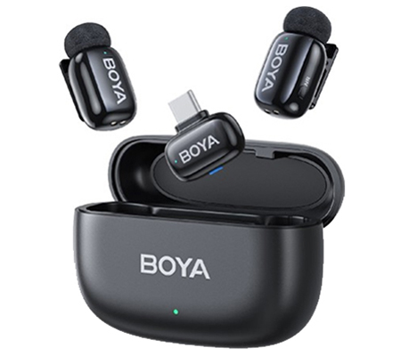Boya Mini TX + TX + RX Wireless Microphone for USB Type-C Black