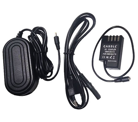 Casell Dummy Battery + Power Adapter for Panasonic Lumix DMW-BLF19