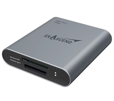 Exascend USB 3.2 CFexpress Type A & SD Card Dual-Slot Card Reader