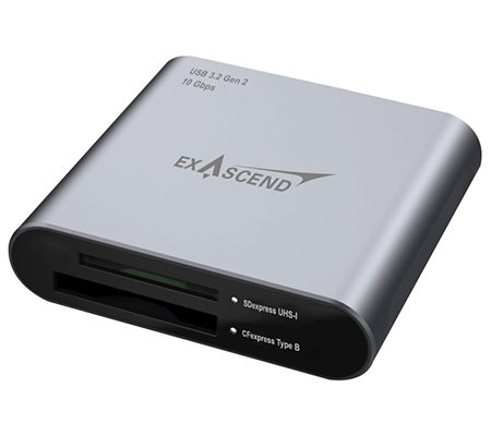 Exascend USB 3.2 CFexpress Type B & SD Card Dual-Slot Card Reader