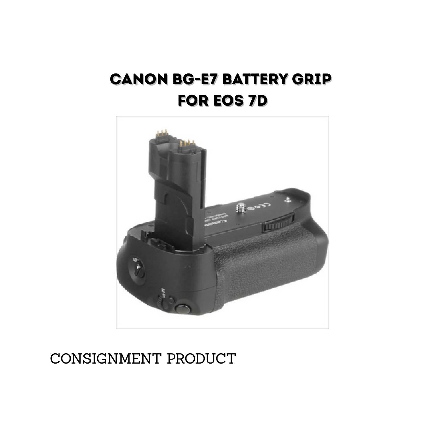 ::: USED ::: CANON BG-E7 BATTERY GRIP FOR EOS 7D - CONSIGNMENT