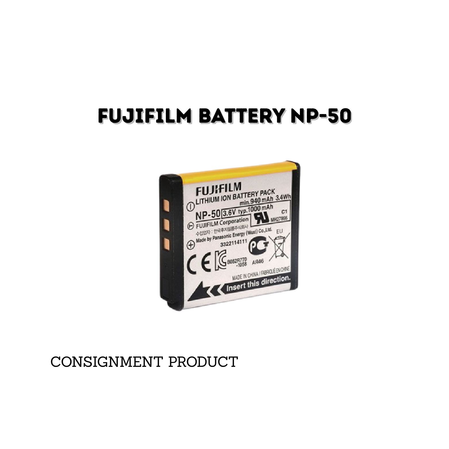 ::: USED ::: FUJIFILM BATTERY NP-50 - CONSIGNMENT