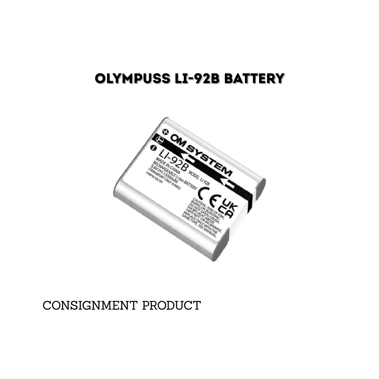::: USED ::: OLYMPUSS BATTERY LI-92B - CONSIGNMENT