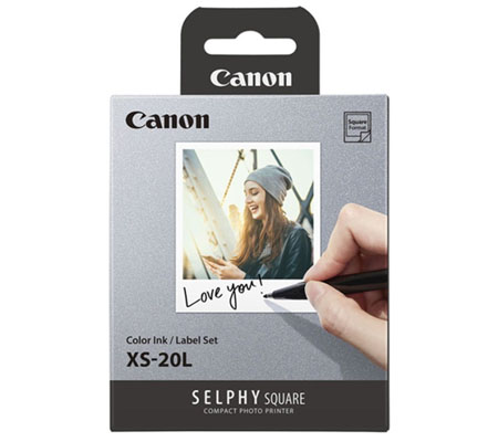 Canon XS-20L Selphy Square Paper Color Ink & Label for Selphy Square QX-20, QX-10