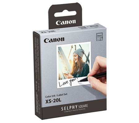 Canon XS-20L Selphy Square Paper Color Ink & Label for Selphy Square QX-20, QX-10