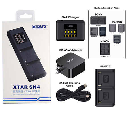 XTAR SN4 Boom Multi Charging Dock Camera Kit B