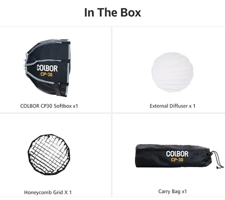 Colbor CP30 Parabolic Softbox 30cm with C Mount