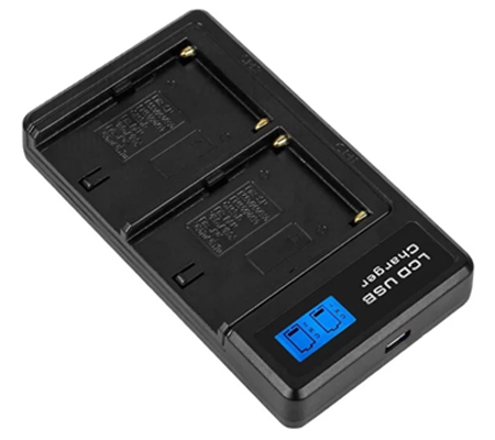 Digital Battery NP-F750/F770 + Charger LCD Display Dual Slot NP-F970