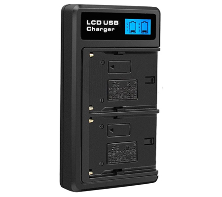 Digital Battery NP-F750/F770 + Charger LCD Display Dual Slot NP-F970