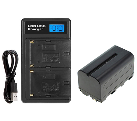 Digital Battery NP-F750/F770 + Charger LCD Display Dual Slot NP-F970