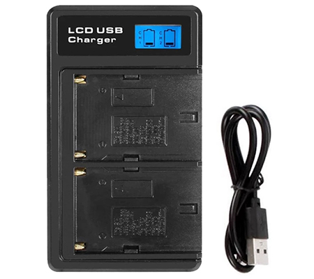 Digital Battery NP-F750/F770 + Charger LCD Display Dual Slot NP-F970