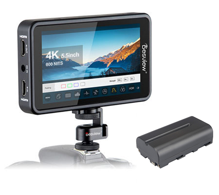 Desview R5II 5.5 inch Touchscreen On-Camera Field Monitor with Battery