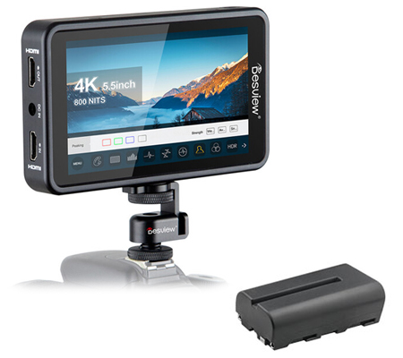 Desview R5II 5.5 inch Touchscreen On-Camera Field Monitor with Battery