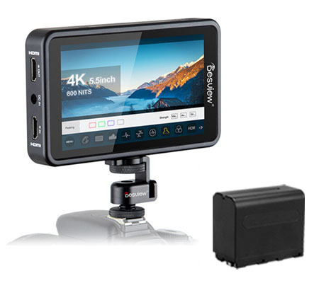 Desview R5II with Battery 5.5 inch Touchscreen On-Camera Field Monitor
