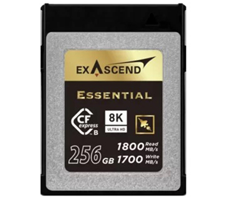 Exascend CFexpress Type B 256GB Essential (Read 1800MB/s and Write 1700MB/s) EXPC3E256GB