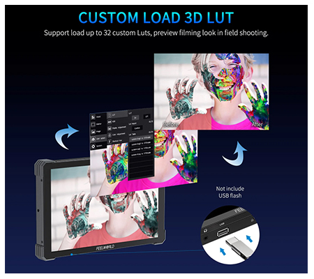 Feelworld T10 10.1 Inch 4K Aluminium Touchscreen Field Monitor Camera